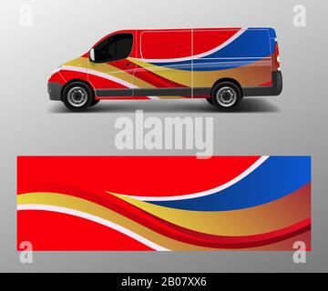 Car decal van designs . Wrap designs template vector. Stock Vector