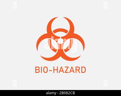 Biological Hazard sign. Vector illustration, flat design. Stock Vector
