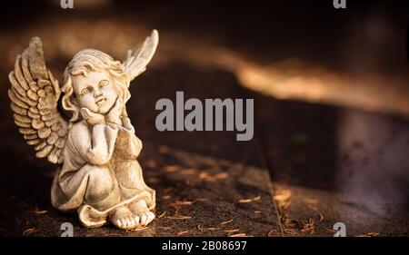 angel on a grave Stock Photo