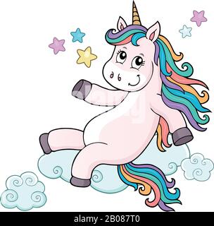 Cute unicorn topic image 7 - eps10 vector illustration. Stock Vector