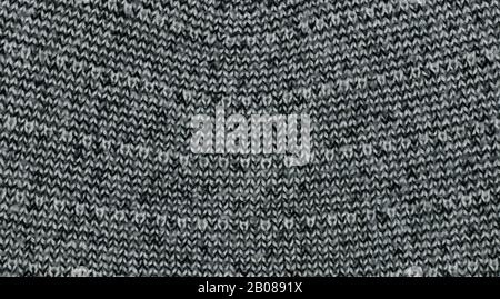 black white and grey wool texture useful as a background Stock Photo