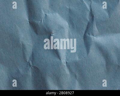 blue crinkled paper texture useful as a background Stock Photo