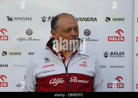 Barcelona, Spain, 19 Feb 2020, frederic vasseur (fra) alfa romeo f1 team principal during Pre-season Testing 2020 - Day 1 - Formula 1 Championship - Credit: LPS/Alessio De Marco/Alamy Live News Stock Photo