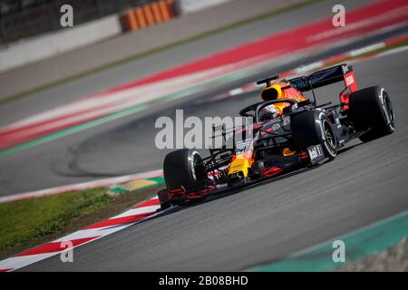 Max Verstappen of RedBull Racing seen in action during the afternoon session of the first day of F1 Test Days in Montmelo circuit. Stock Photo
