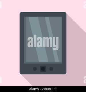 Cloud ebook icon. Flat illustration of cloud ebook vector icon for web design Stock Vector