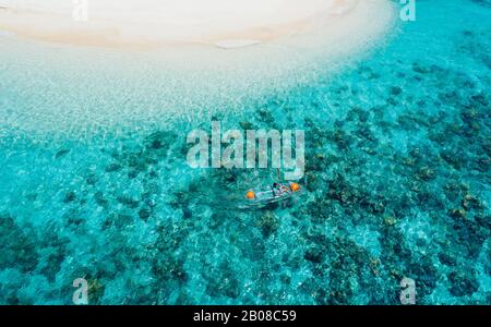 Ditaytayan island in the philippines, coron province. Aerial shot from drone about vacation,travel and tropical places Stock Photo