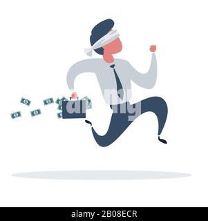 brainstorming businessman turning lights on Stock Vector
