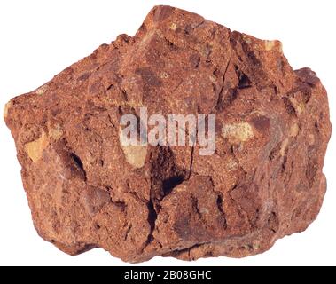 Ochre, Mineral, Quebec Ochre is a natural earth containing silica and clay tinted by hydrous forms of iron oxide Stock Photo