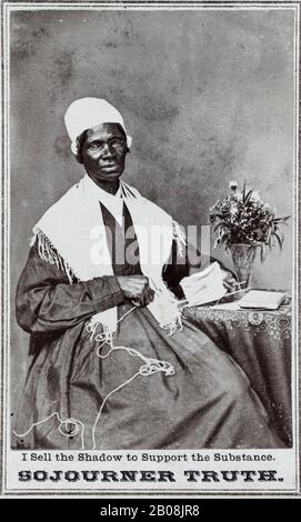 Sojourner Truth (c.1797-1883), Anti Slavery preacher, Abolitionist, portrait photograph,1864 Stock Photo
