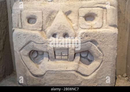 Display piece at Chan Chan museum near Trujillo in northern Peru Stock Photo