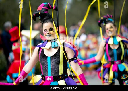 Carnaval de Ovar, Portugal. Desfile de cor e alegria Stock Photo