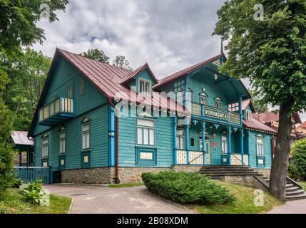 Nikifor Museum at Villa Romanowka in Krynica Zdroj spa resort, Beskid Sadecki region, Western Carpathians, Malopolska, Poland Stock Photo