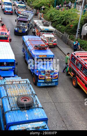 Baguio City, Philippines - December 20, 2019: Jeepneys in Baguio City Stock Photo