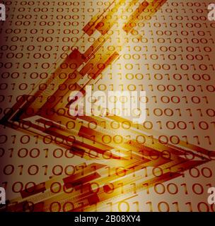 Binary code and geometric shapes Stock Photo - Alamy