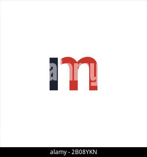 Initial letter mn or nm logo vector design template Stock Vector
