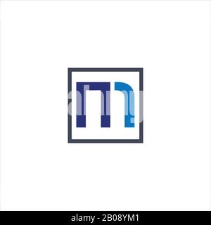 Initial letter mn or nm logo vector design template Stock Vector
