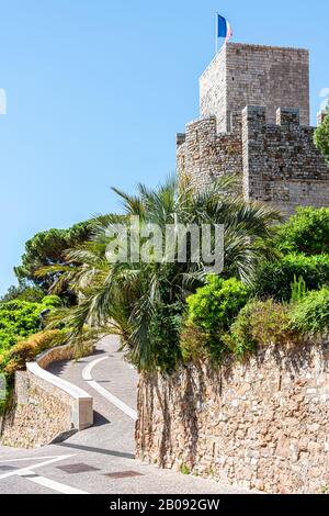 Historic Musee de la Castre Tower In Old Town Of Cannes On The French Riviera Stock Photo