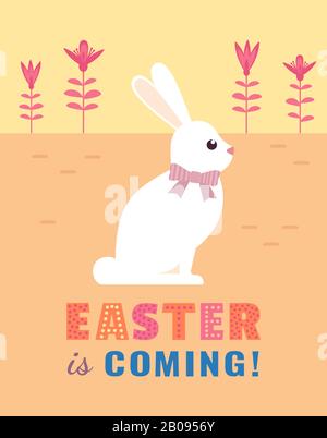 Happy Easter Holiday greeting poster Stock Vector