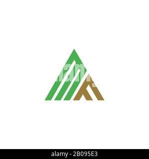 Initial letter mf or fm logo design template Stock Vector
