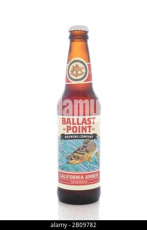 IRVINE, CALIFORNIA - AUGUST 25, 2016: Ballast Point California Amber. Ballast Point, founded in 1996, was the first microdistillery in San Diego since Stock Photo