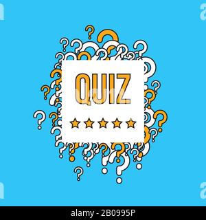 The Quiz Question Answer To The Icon Vector Isolated Contour Symbol Illustration Stock Vector Image Art Alamy
