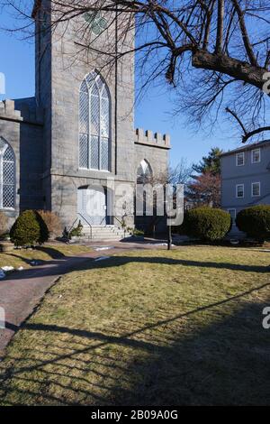 First Church in Salem, Massachusetts USA. Built in 1836, this church was designed by Solomon Willard. Stock Photo