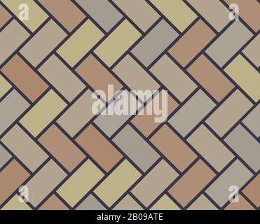 Wooden floor vector tile seamless pattern. Abstract texture background wall illustration Stock Vector