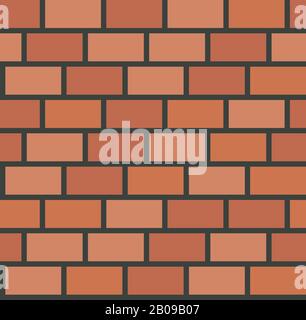Vector brick wall tile seamless pattern. Background tile texture illustration Stock Vector