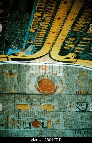 EGYPT, NILE RIVER, NEAR LUXOR, VALLEY OF THE KINGS, RAMSES VI TOMB, 20TH DYNASTY Stock Photo