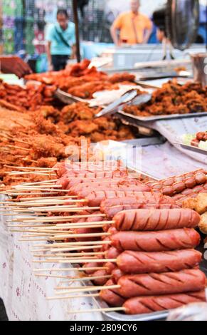 Delicious thai street food on a local market in Thailand Stock Photo