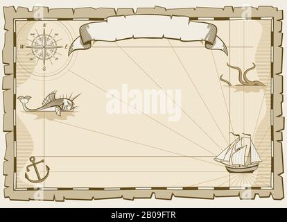 Old vintage map template vector illustration Stock Vector Image & Art ...