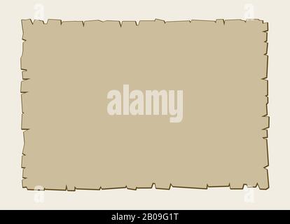 Vintage vector brown parchment background. Old paper texture brown illustration Stock Vector