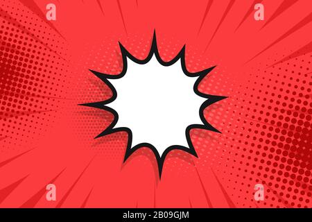 Comic text empty speech bubble banner pop art Stock Vector