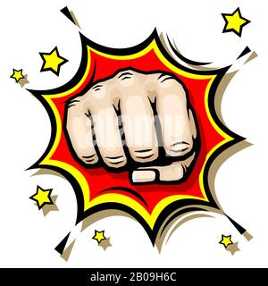 Human hand punching vector illustration Stock Vector Image & Art - Alamy