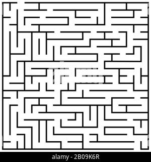 Maze puzzle, labyrinth brain teaser kids game vector. Illustration of labyrinth game, labyrinth for play children Stock Vector