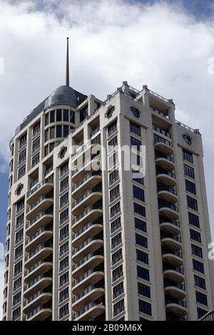 Architectural features of a building in the Auckland CBD, Auckland, New Zealand Stock Photo