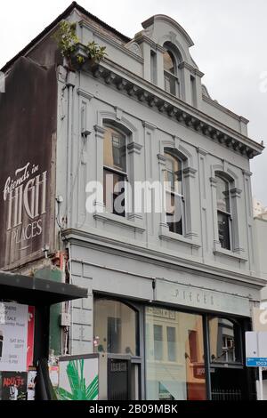 Architectural features of a building in the Auckland CBD, Auckland, New Zealand Stock Photo