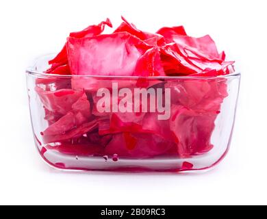 Red sauerkraut with beets in a bowl Stock Photo