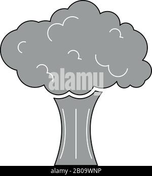Isolated bomb explosion smoke Stock Vector