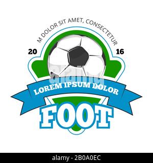 Football, soccer club vector logo, badge template. Sport emblem football illustration Stock Vector