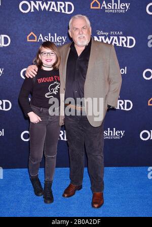 HOLLYWOOD, CA - FEBRUARY 18: John Ratzenberger attends the Premiere Of Disney And Pixar's 'Onward' at the El Capitan Theatre on February 18, 2020 in Hollywood, California. Stock Photo