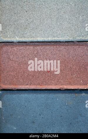 Blue, red and grey bricks Stock Photo