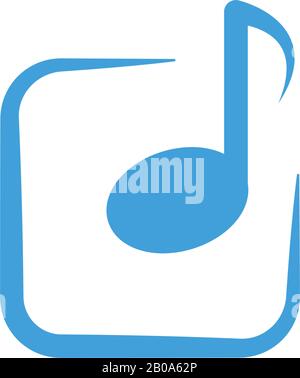 Music icon design vector template Stock Vector