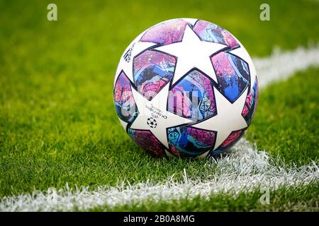 Milan, Italy. 19th Feb, 2020. Ball during the UEFA Champions League Round of 16 match between Atalanta and Valencia at Stadio San Siro, Milan, Italy on 19 February 2020. Editorial use only, license required for commercial use. No use in betting, games or a single club/league/player publications. Credit: UK Sports Pics Ltd/Alamy Live News Stock Photo