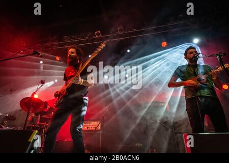Milan, Italy. 18 February 2020. Italian stoner metal band LE CAPRE A SONAGLI performs at LIVE MUSIC CLUB. Brambilla Simone Photography Live News Stock Photo