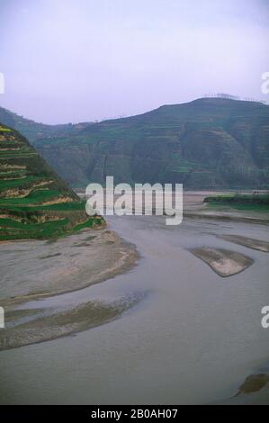 CHINA, SHAANXI PROVINCE, NEAR BAOJI, WEI RIVER VALLEY Stock Photo