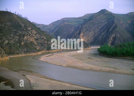 CHINA, SHAANXI PROVINCE, NEAR BAOJI, WEI RIVER VALLEY Stock Photo