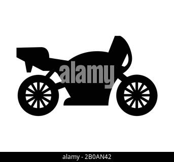 motorcycle icon illustrated in vector on white background Stock Vector