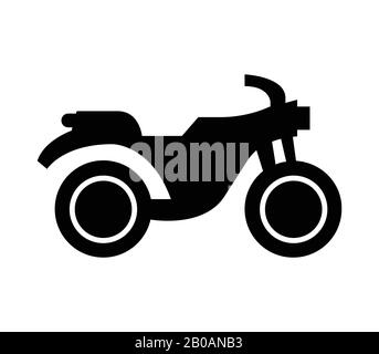motorcycle icon illustrated in vector on white background Stock Vector