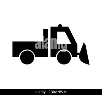 snowplow icon illustrated in vector on white background Stock Vector